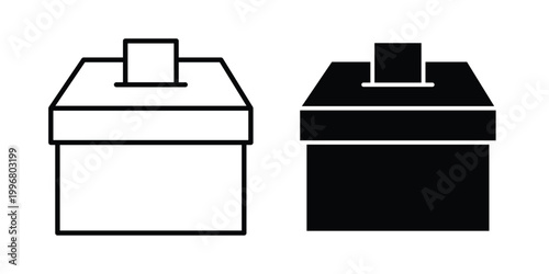 Ballot icon design project. Editable clipart and line icons