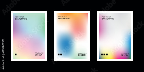 Set of three minimalist pastel poster mood boards with pH test strips for skincare and beauty product marketing