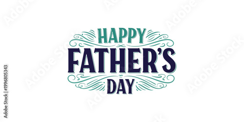Happy father's day watercolor illustration