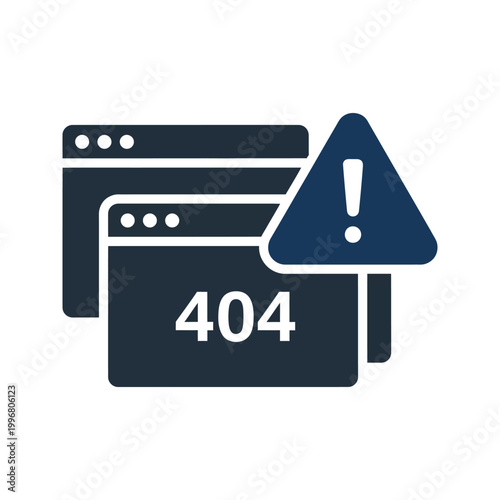 404 error page not found icon isolated on transparent background