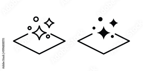 Clean surface icon design project. Editable clipart and line icons