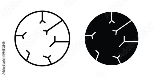 Dry skin icon design project. Editable clipart and line icons