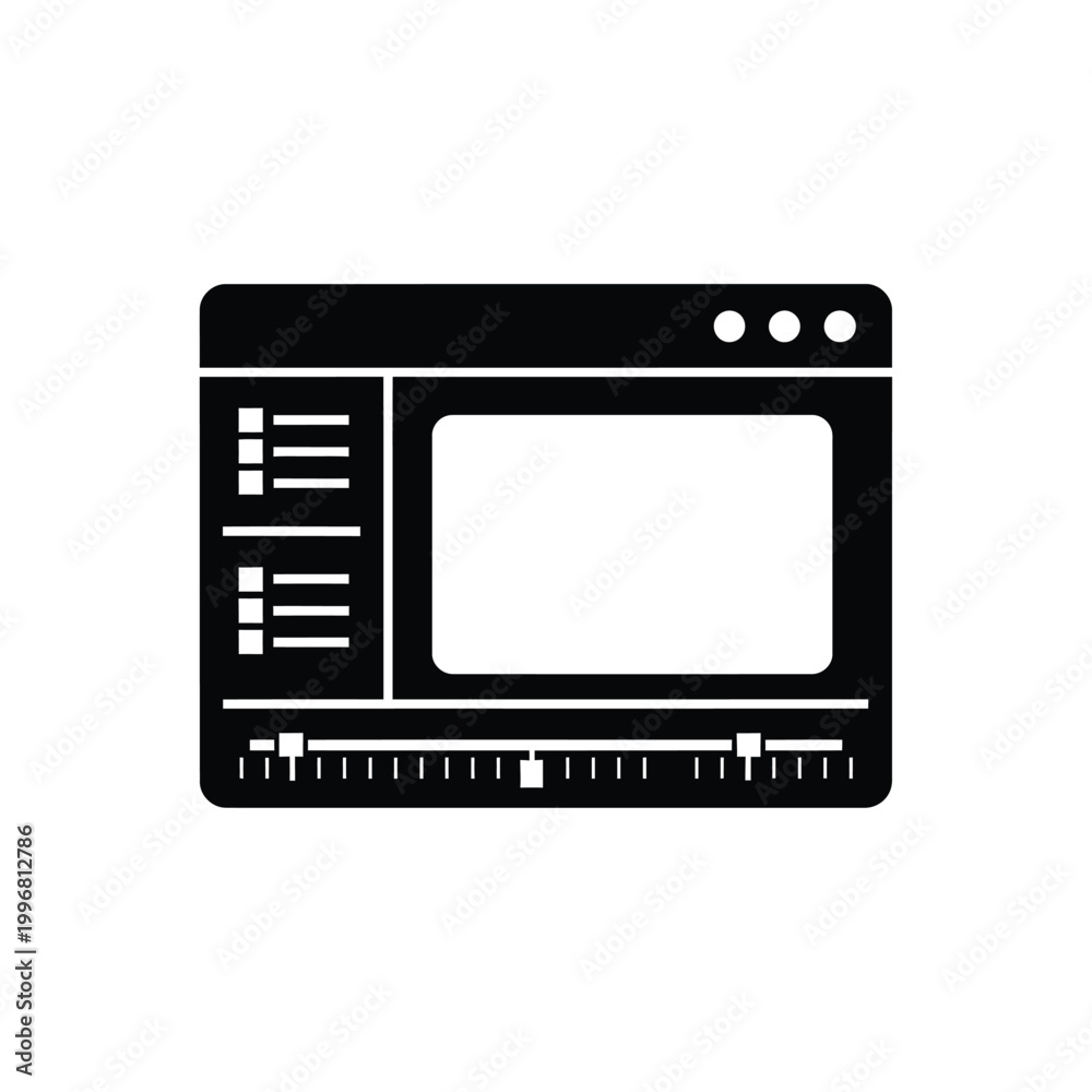 Fototapeta premium Black Microwave Oven Kitchen Appliance.