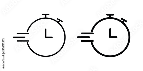 Express icon design project. Editable clipart and line icons