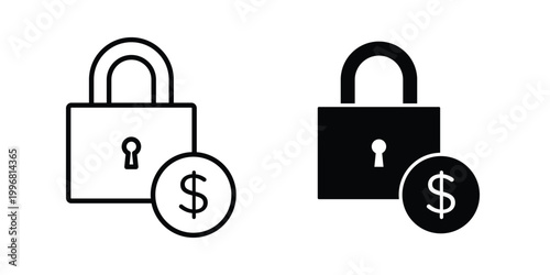 Fixed price icon design project. Editable clipart and line icons