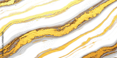 Elegant white marble texture with shiny gold veins and luxury abstract pattern