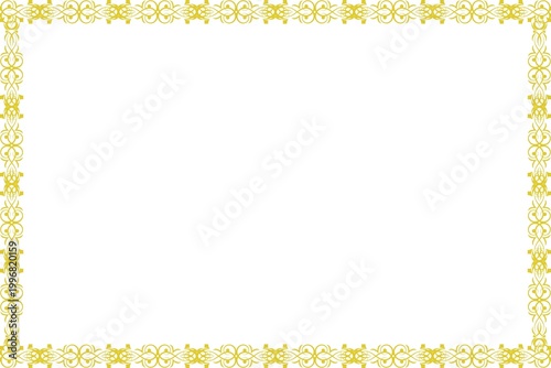 Simple Frame, Unique Frame and Amazing Border Frame, Golden Color Frame with White Background