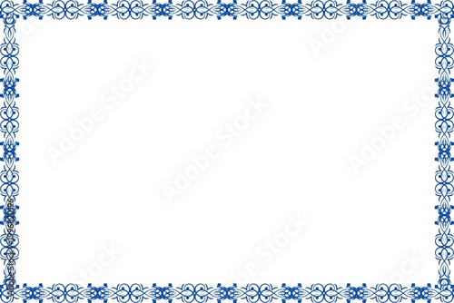 Simple Frame, Unique Frame and Amazing Border Frame, Blue Color Frame with White Background
