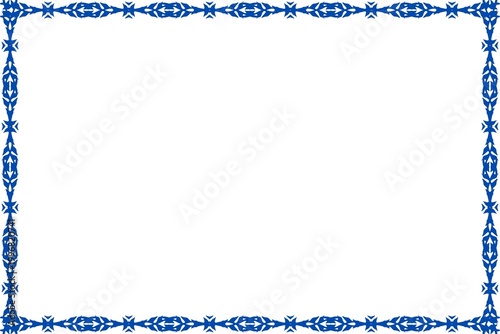 Simple Frame, Amazing Frame and Unique Border Frame, Blue Color Frame with White Background, Unique Art Work