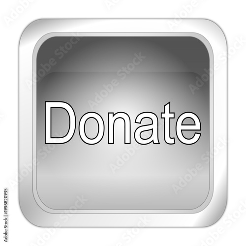 Donate Button - 3D illustration