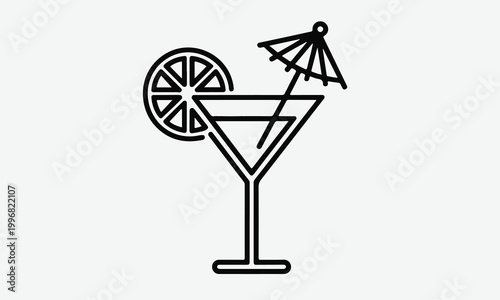 cocktail glass with cocktail