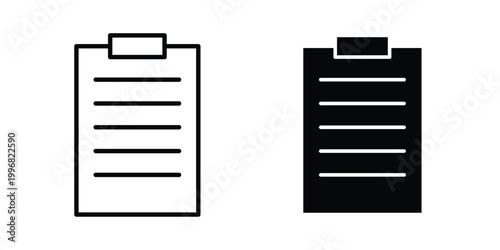 List icon design project. Editable clipart and line icons