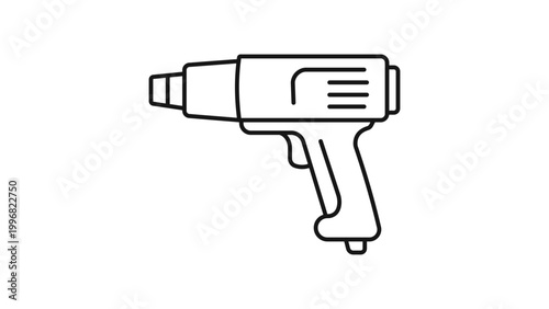 Quadro em tela Industrial Heat Gun Editable Stroke Vector Icon