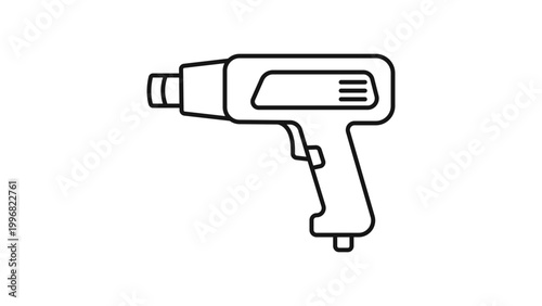 Foto Heat Gun Vector Icon Illustration with Editable Stroke