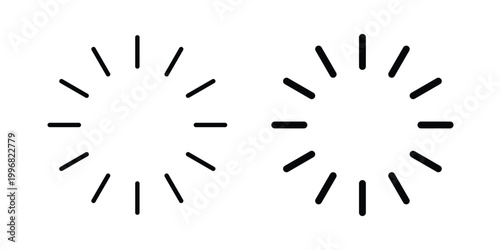 Loading icon design project. Editable clipart and line icons