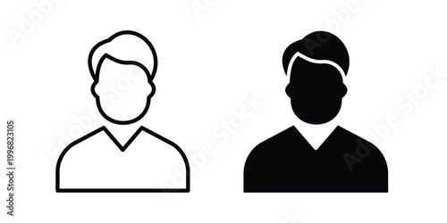 Man icon design project. Editable clipart and line icons