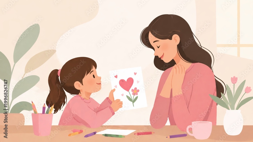 Fototapeta premium mother and daughter
