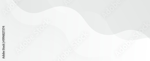 Soft White and Light Gray Abstract Wave Background, Minimal Clean Flowing Curves Design
