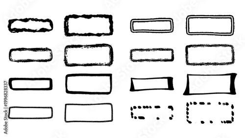 アナログ風の四角いフレーム詰め合わせ