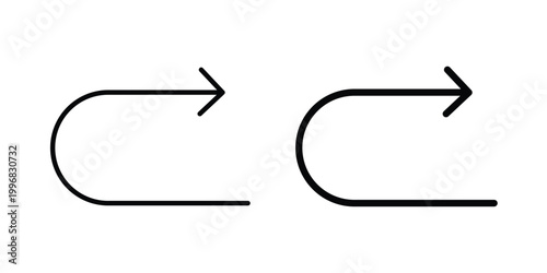 Redo icon design project. Editable clipart and line icons