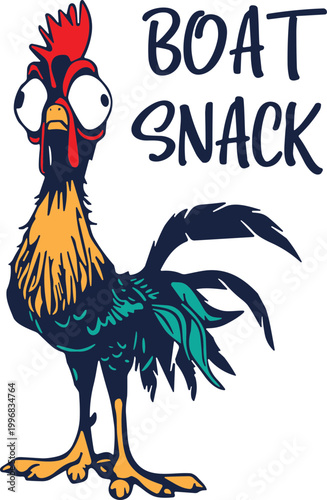 Canvastavla Boat Snack svg, Polka Dots Boat Lake svg, Boat Snack Hei Hei Svg