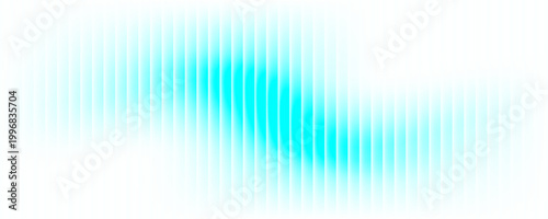 Abstract vertical blue light bar pattern background with glowing cyan center, creating a vibrant digital sound wave or equalizer effect, isolated on