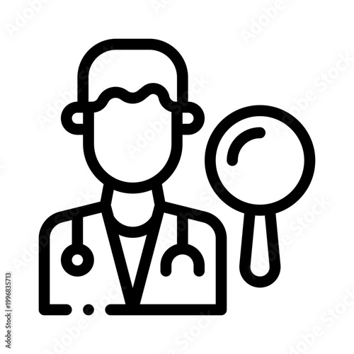 dermatologist line icon