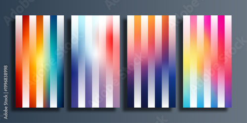 Abstract vertical stripes a colorful gradient art composition