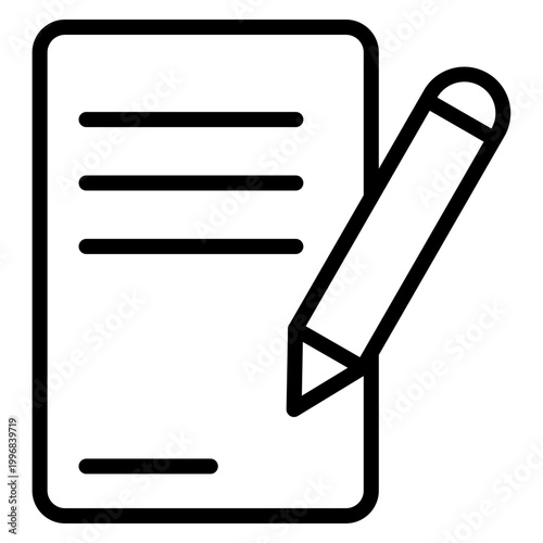 Article Writing Vector Flat Icon Design