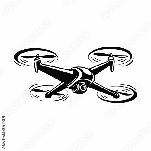 Drone with four rotor blades.