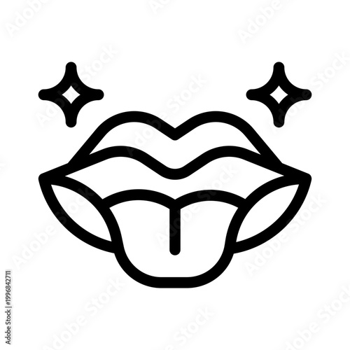mouth line icon