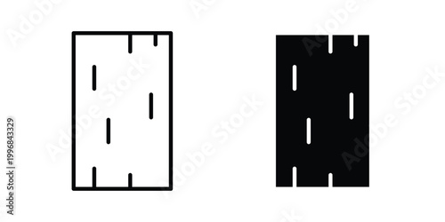 Wood board icon design project. Editable clipart and line icons