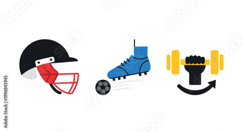 Gym Equipment Icons Set Dumbbell Kettlebell Fitness Tools