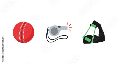 Tennis Sport Icons Set Racket Ball Court Minimal Style