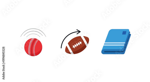Cricket Player Icons Set Batting Bowling Fielding Flat Design
