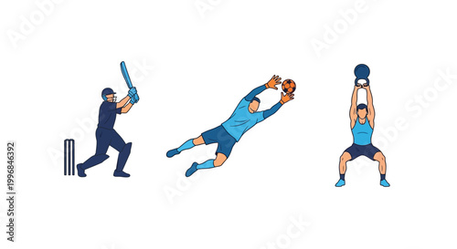 Basketball Icons Set Ball Hoop Player Minimal Flat Collection