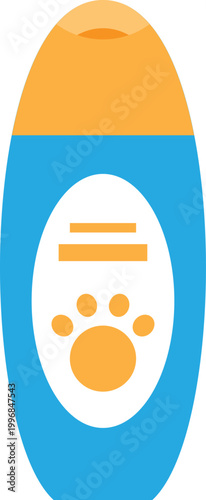 Flat style pet shower gel