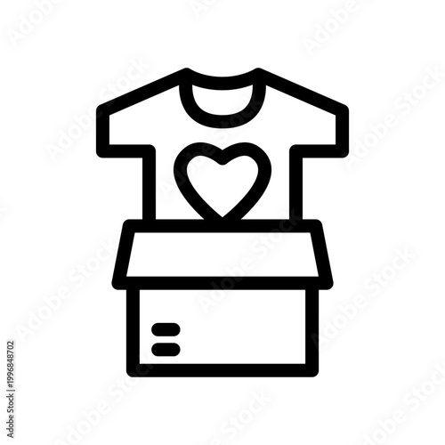 donation line icon illustration vector graphic.eps