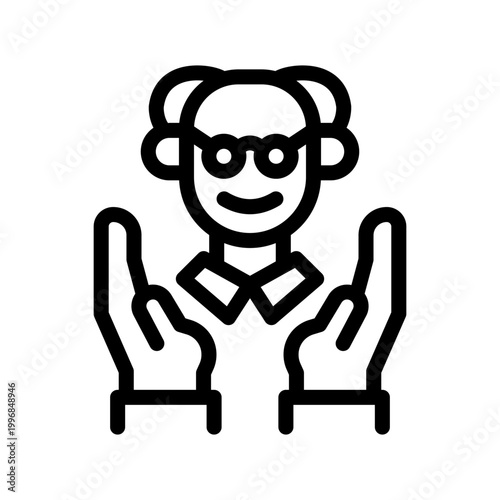  caring line icon illustration vector graphic.eps