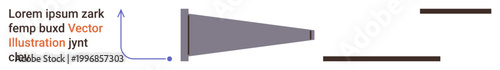 Workflow analysis, process management, data flow, business concepts, streamlining systems, operation efficiency. Diagram of a funnel and arrow guiding toward two parallel lines. Workflow analysis