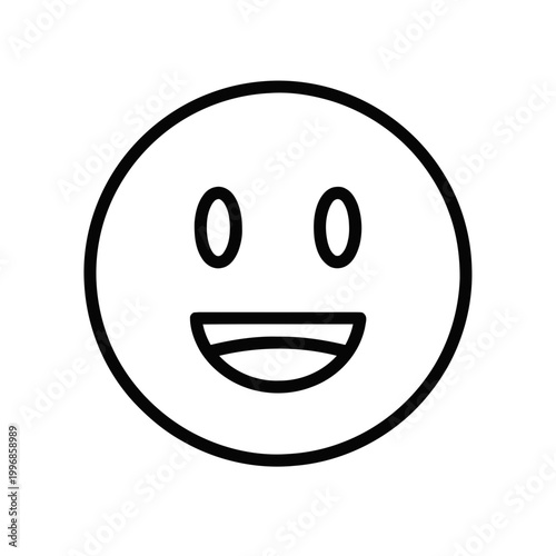 Smiling Face Emoticon Expression Icon.