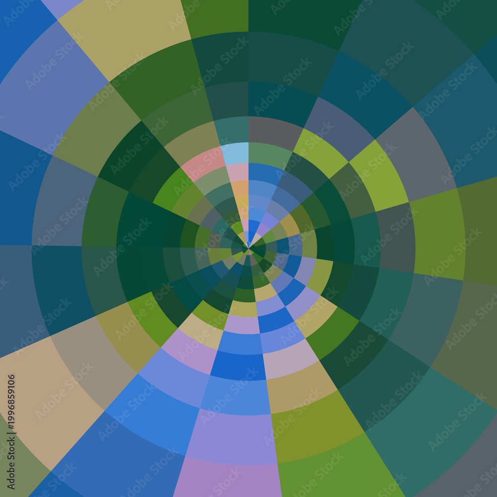 Fototapeta premium Deep, colorful circular shapes..