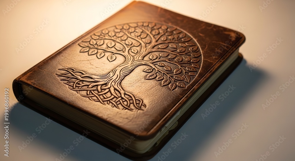 Fototapeta premium leather notebook cover. 
