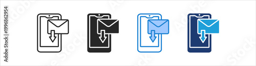 Inbox Icon Set Multiple Style Vector Collection