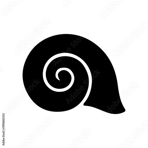Minimalist Snail Shell Icon