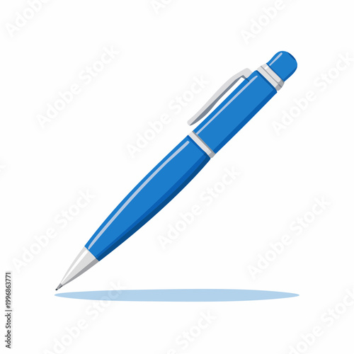 Blue Ballpoint Pen Illustration