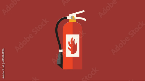 Illustration Of A Fire Extinguisher Vector Design Template