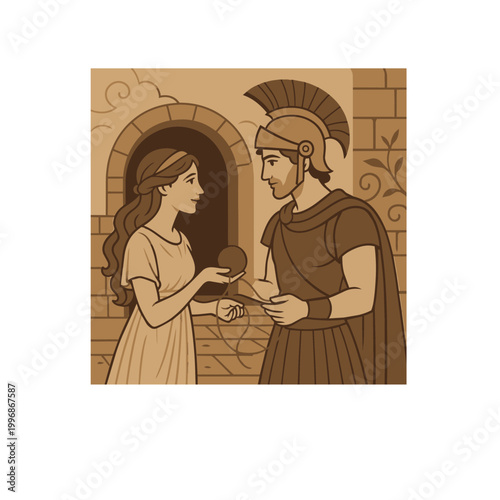 Ariadne Thread in Labyrinth