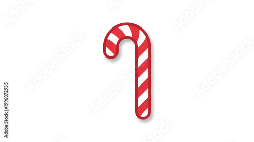 Red and white striped candy hook.