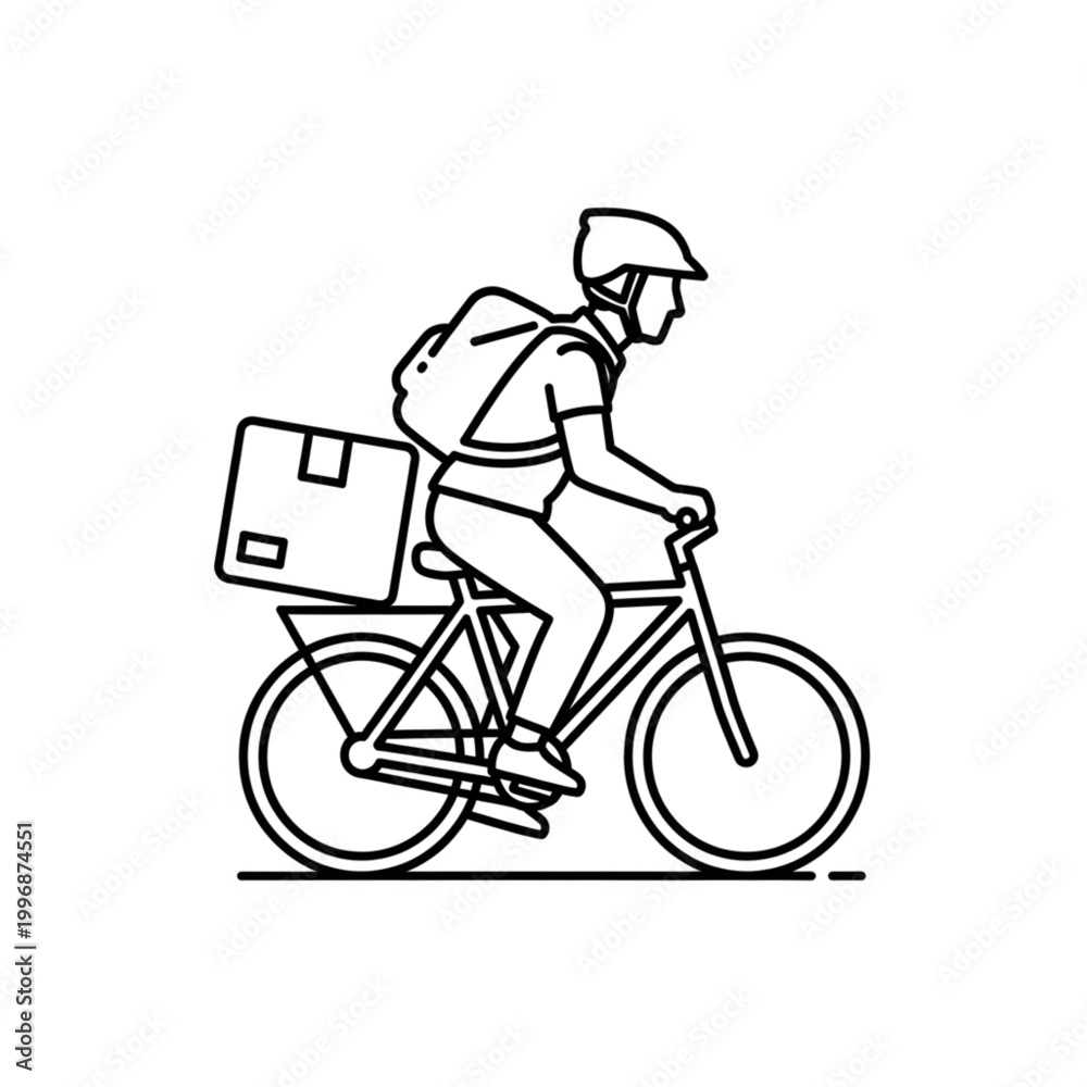 Naklejka premium man on bike
